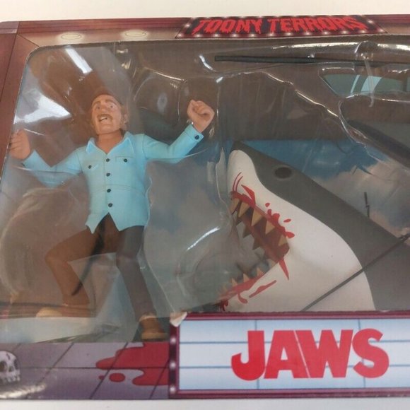 JAWS Toony Terrors Quint vs The Shark 6-Inch Action Figure 2-Pack Set Ages 17+ - Picture 2 of 5